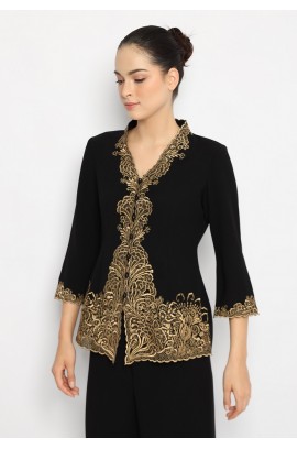 Lyne Halim Kebaya Bordir Emas, 7397 - Hitam.